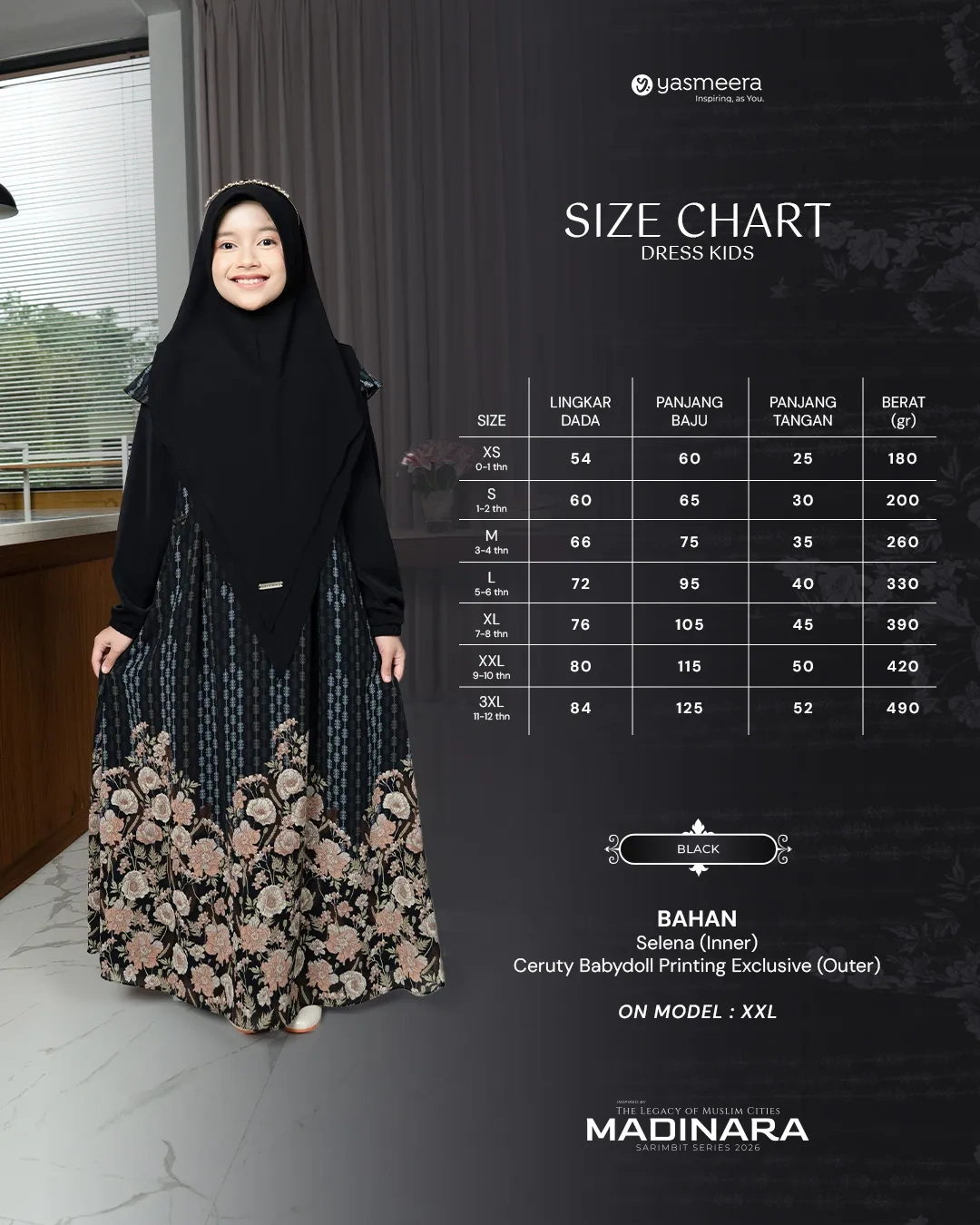 Yasmeera - MADINARA SERIES - BLACK thumb 5