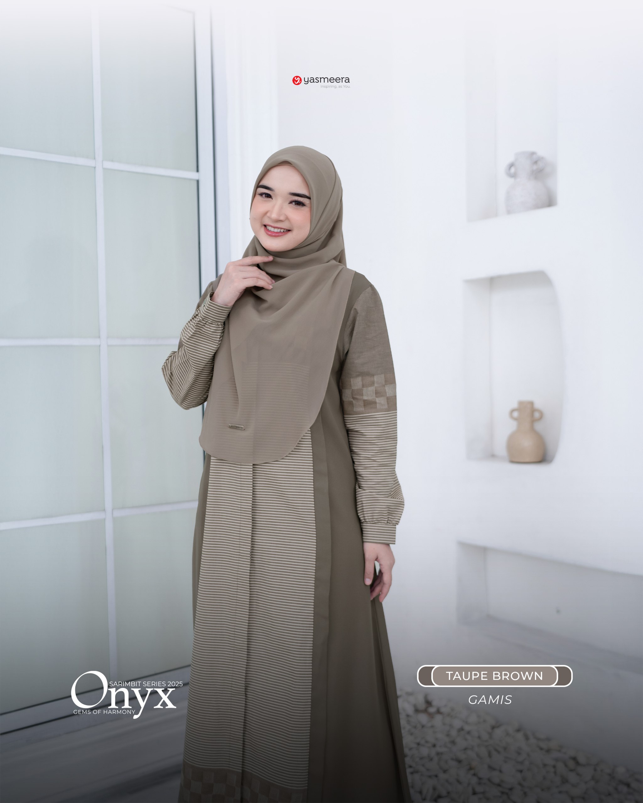 Yasmeera - SARIMBIT 2025 ONYX SERIES WARNA TAUPE BROWN thumb 5