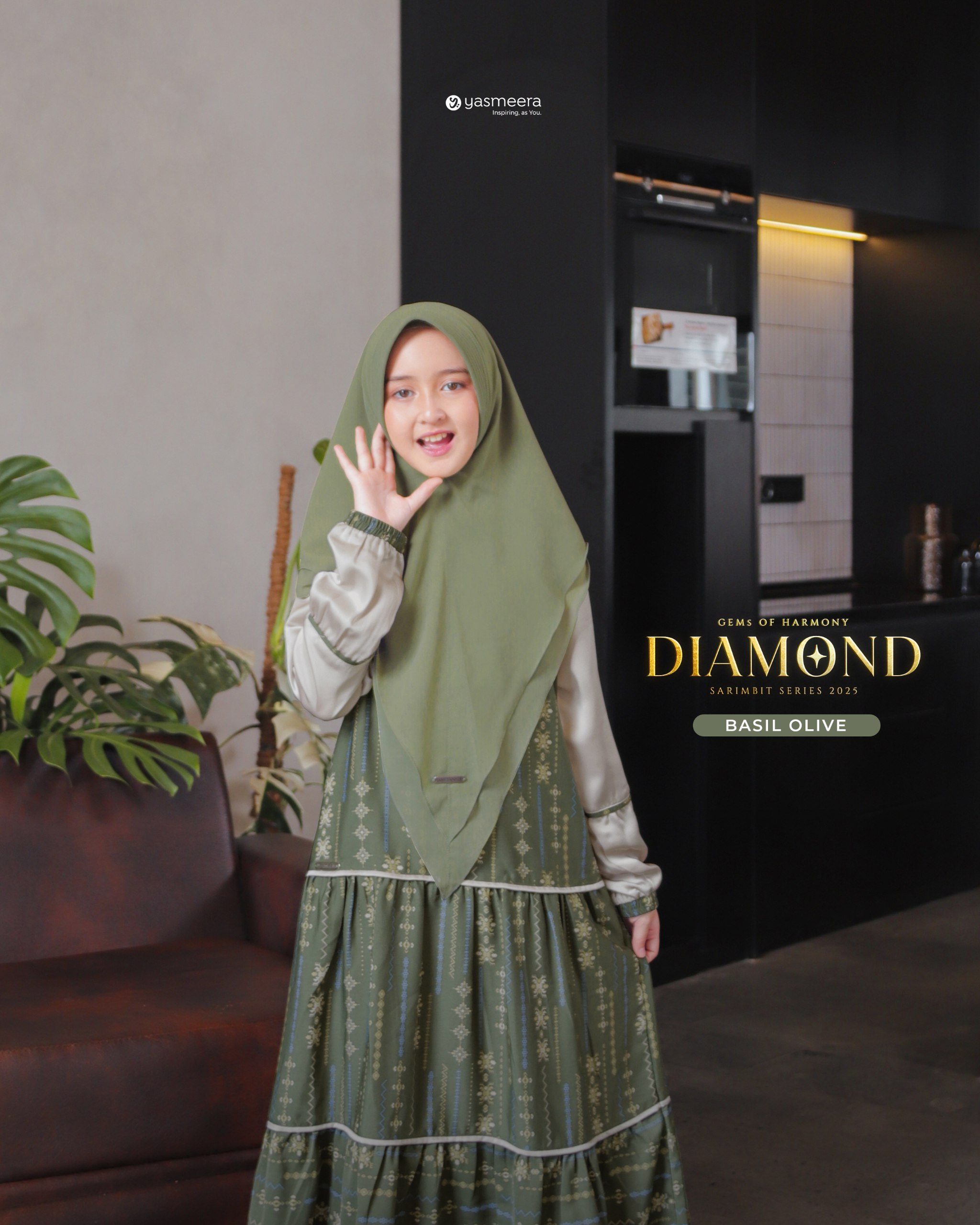 Yasmeera - SARIMBIT 2025 DIAMOND SERIES WARNA BASIL OLIVE thumb 3