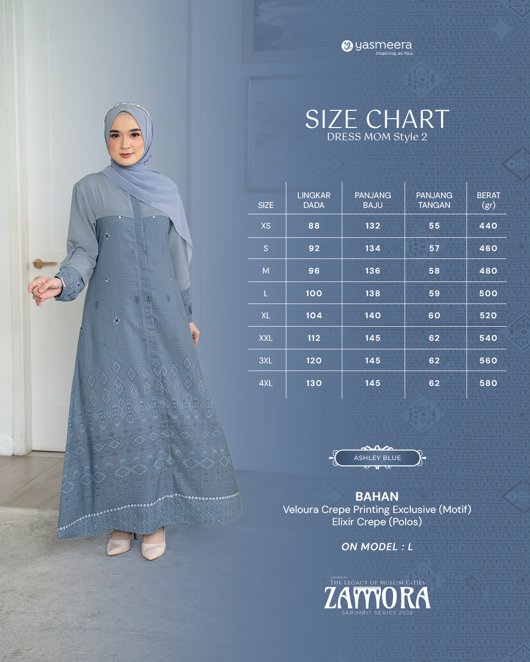 Yasmeera - ZAMORA SERIES - ASHLEY BLUE
