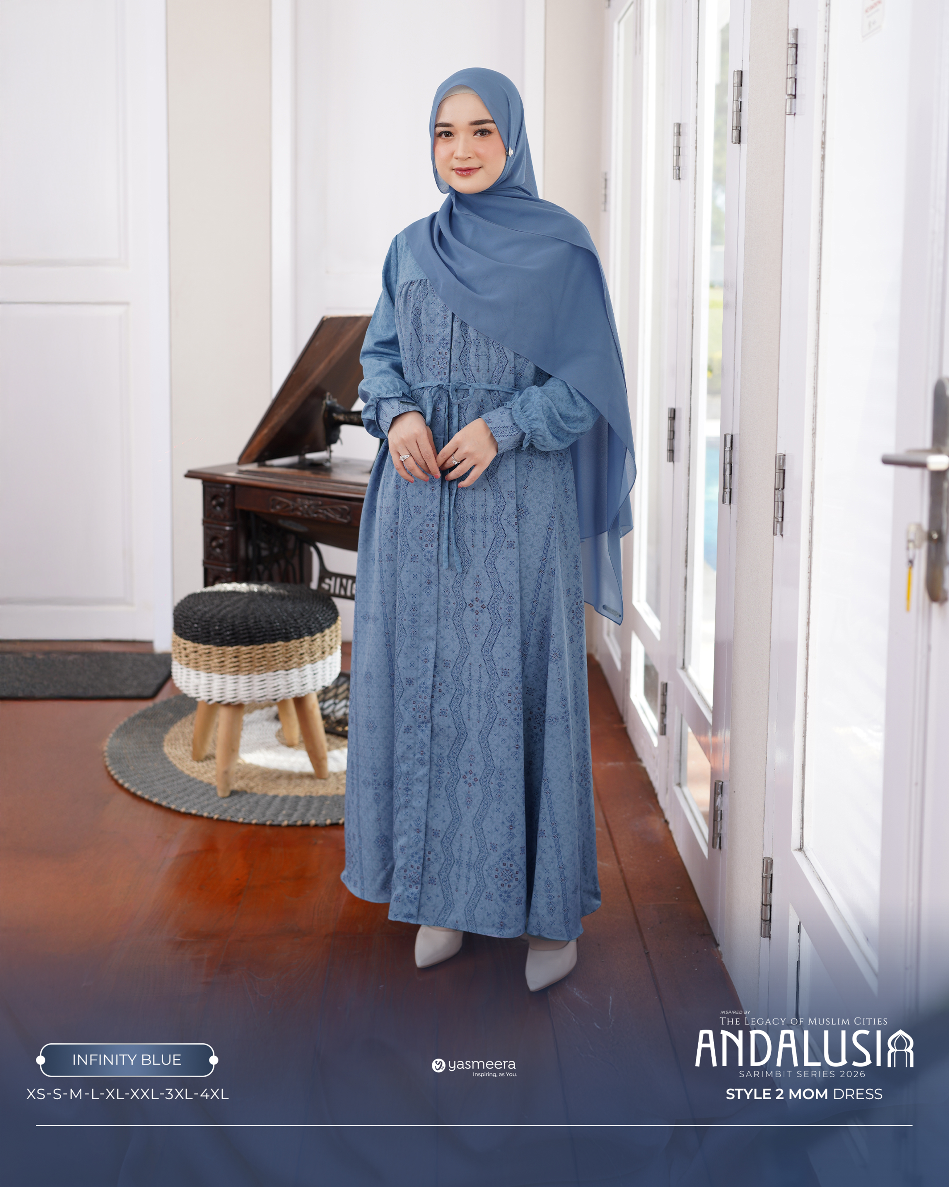 Yasmeera - GAMIS ANDALUSIA STYLE 2 DEWASA GRADE B thumb 23