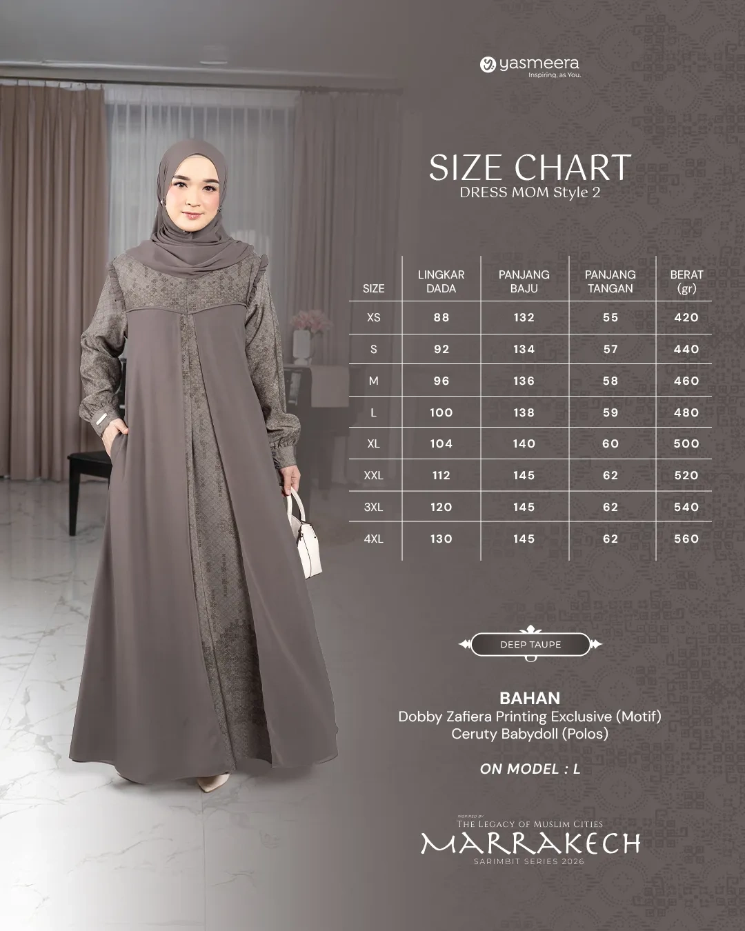 Yasmeera - MARRAKECH SERIES - DEEP TAUPE thumb 11