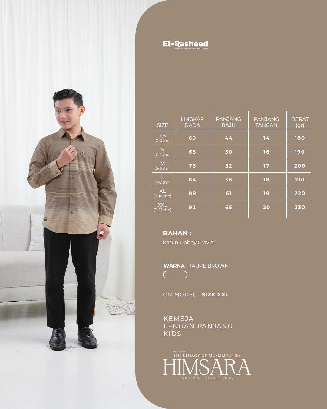 Yasmeera - HIMSARA SERIES - TAUPE BROWN