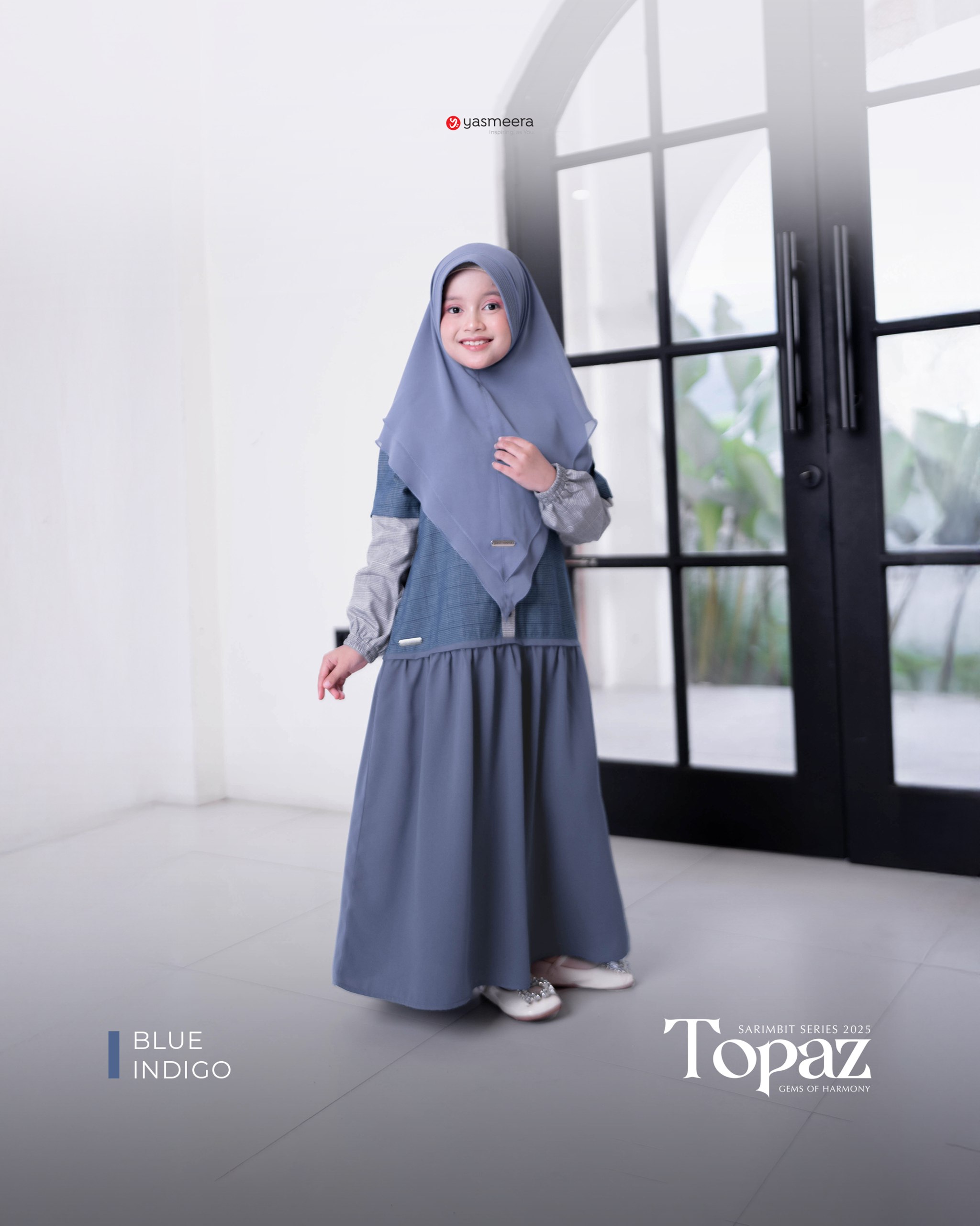 Yasmeera - SARIMBIT 2025 TOPAZ SERIES WARNA BLUE INDIGO thumb 4
