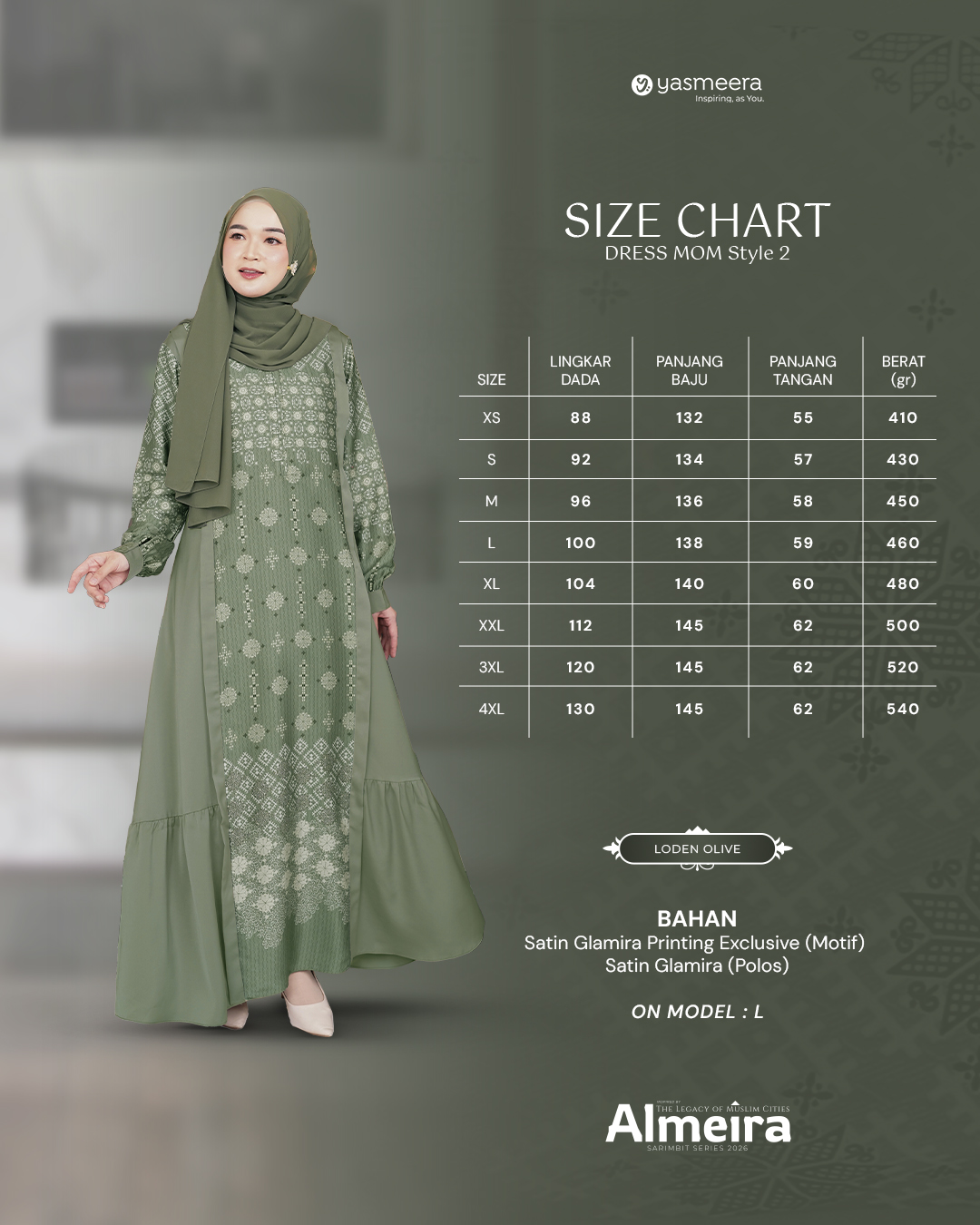 Yasmeera - ALMEIRA SERIES - LODEN OLIVE thumb 5
