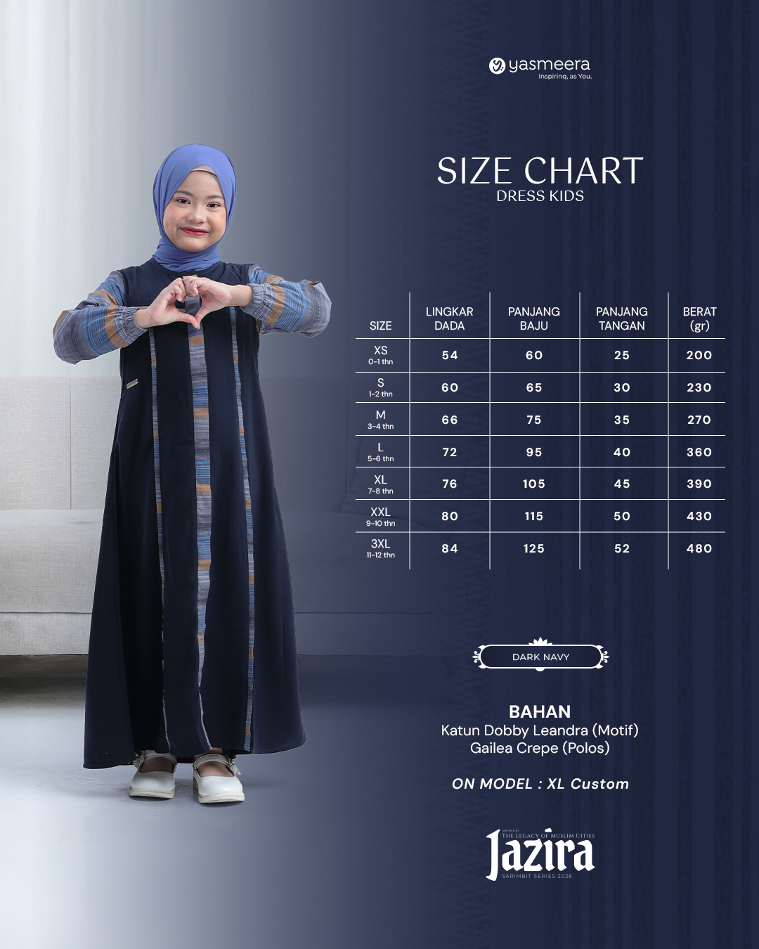 Yasmeera - JAZIRA SERIES - DARK NAVY