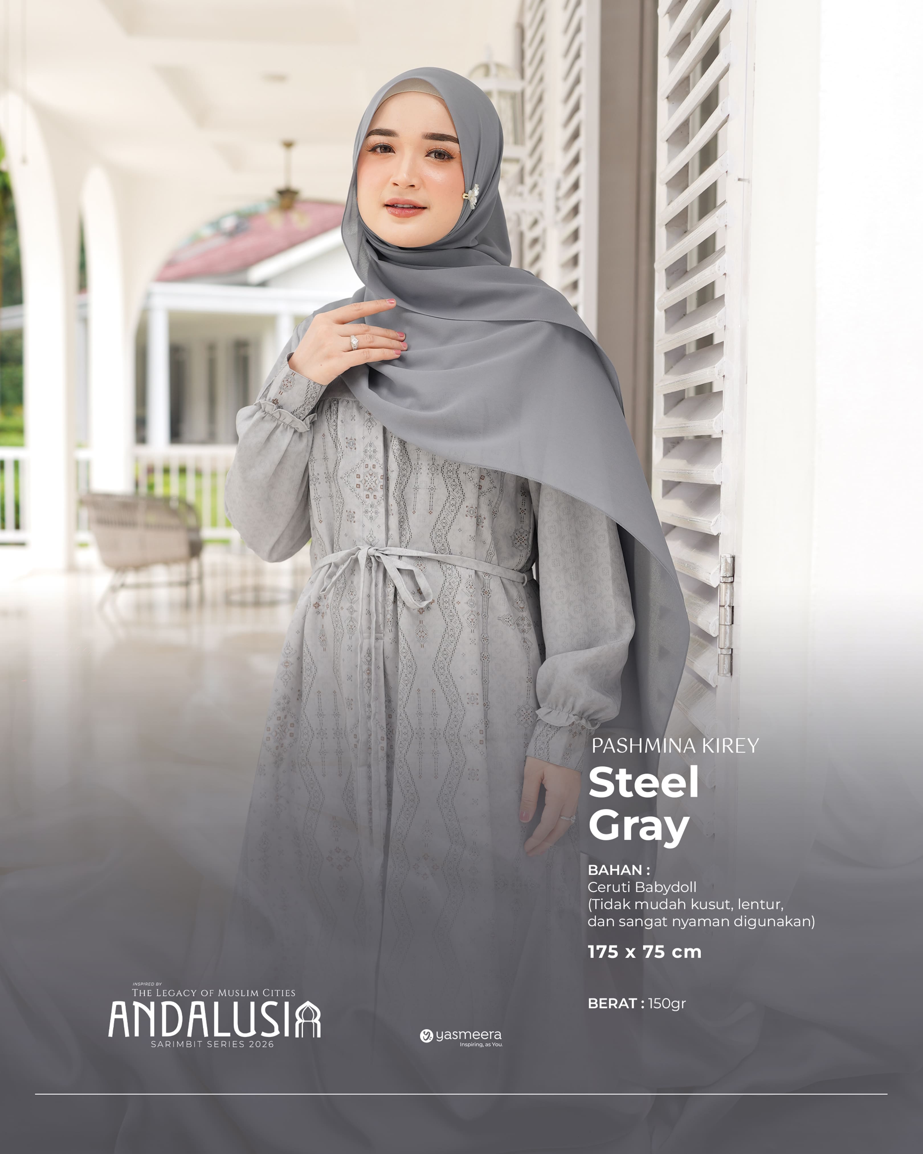 Yasmeera - KHIMAR & PASHMINA SARIMBIT 2026 (ANDALUSIA) thumb 3