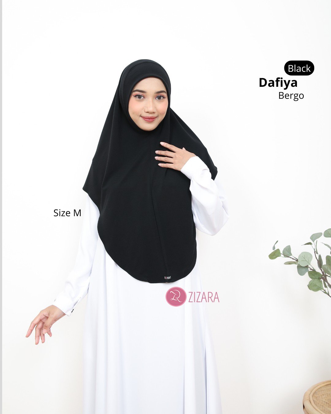 Zizara - Bergo Dafiya Black thumb 2