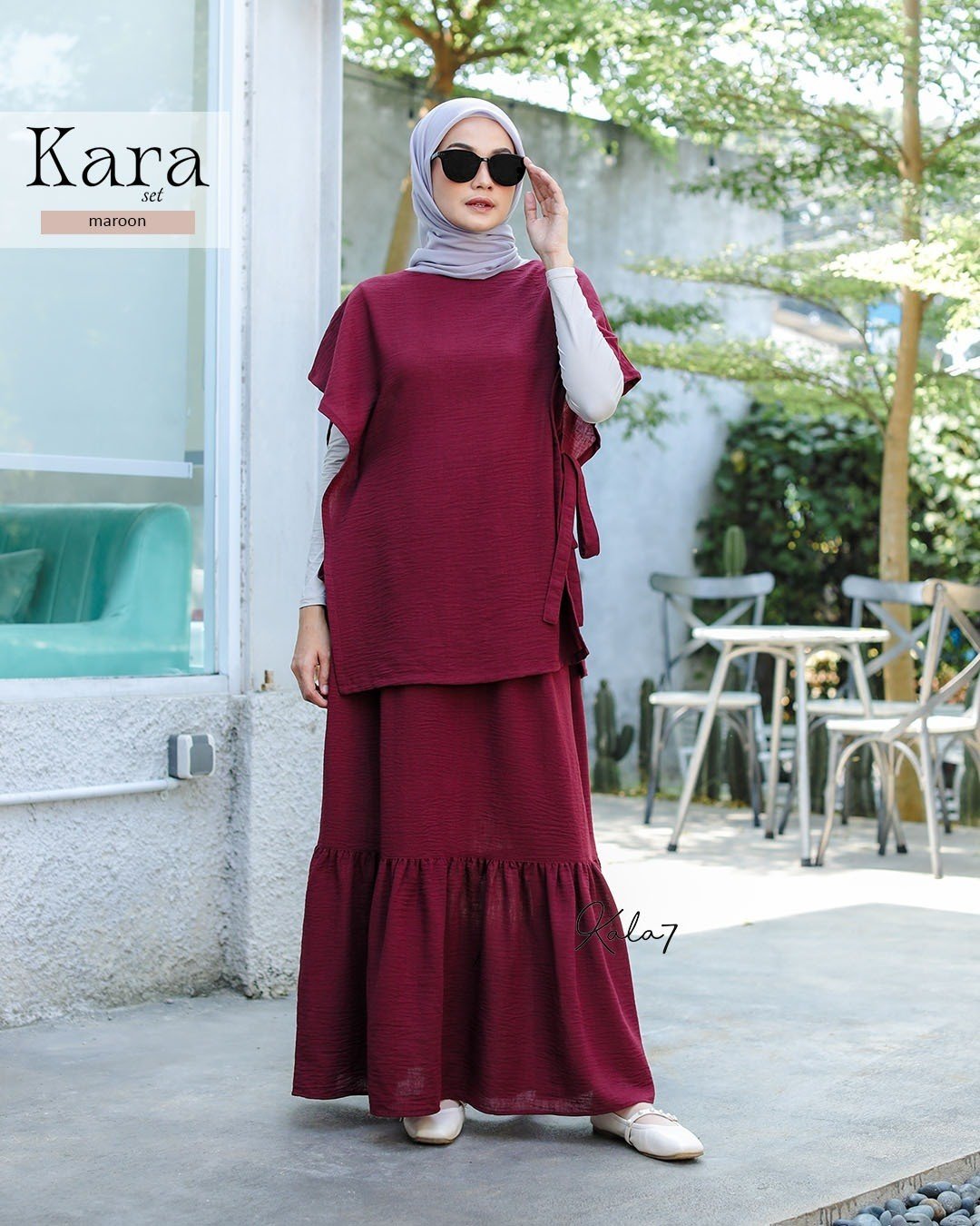 Zizara - Kara Set Maroon thumb 2