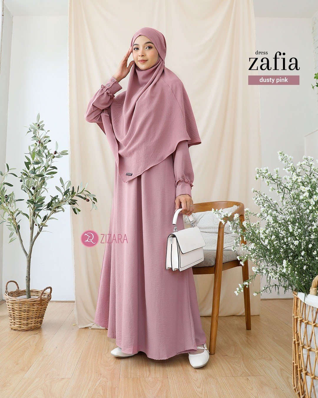 Zizara - Dress Zafia Dusty Pink thumb 2