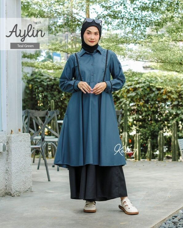 Zizara - Tunik Aylin Teal Green