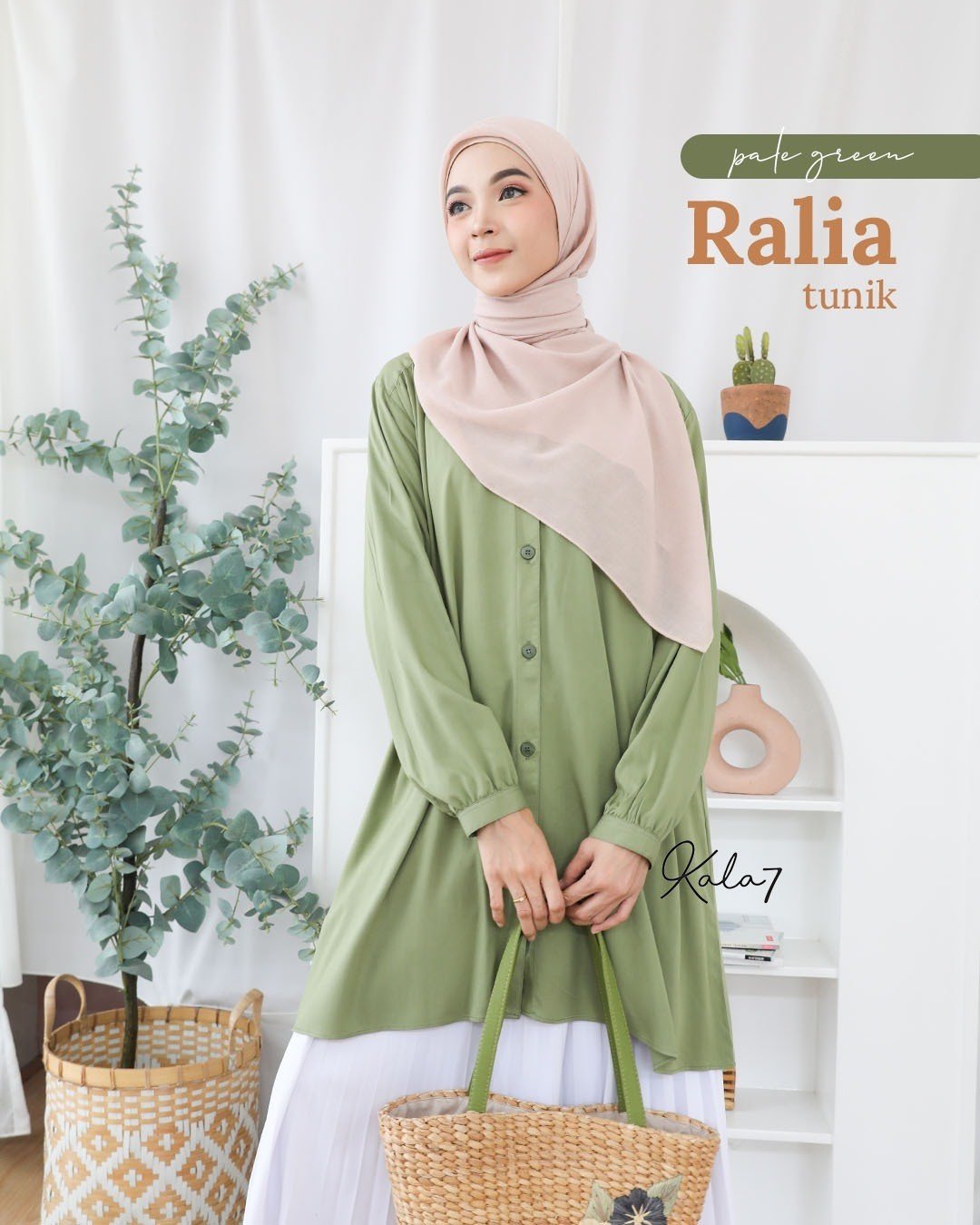 Zizara - Tunik Ralia Pale Green thumb 2
