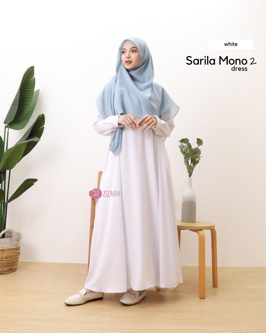 Zizara - Dress Sarila Mono2 White thumb 2