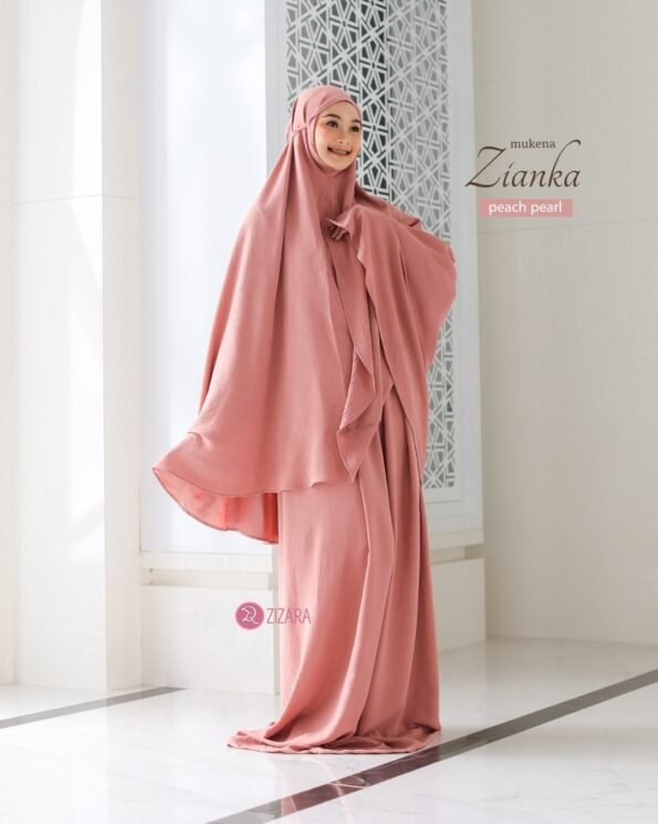 Zizara - Mukena Zianka Peach Pearl