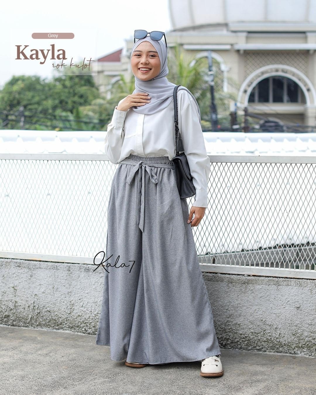 Zizara - Rok Kulot Kayla Grey thumb 2