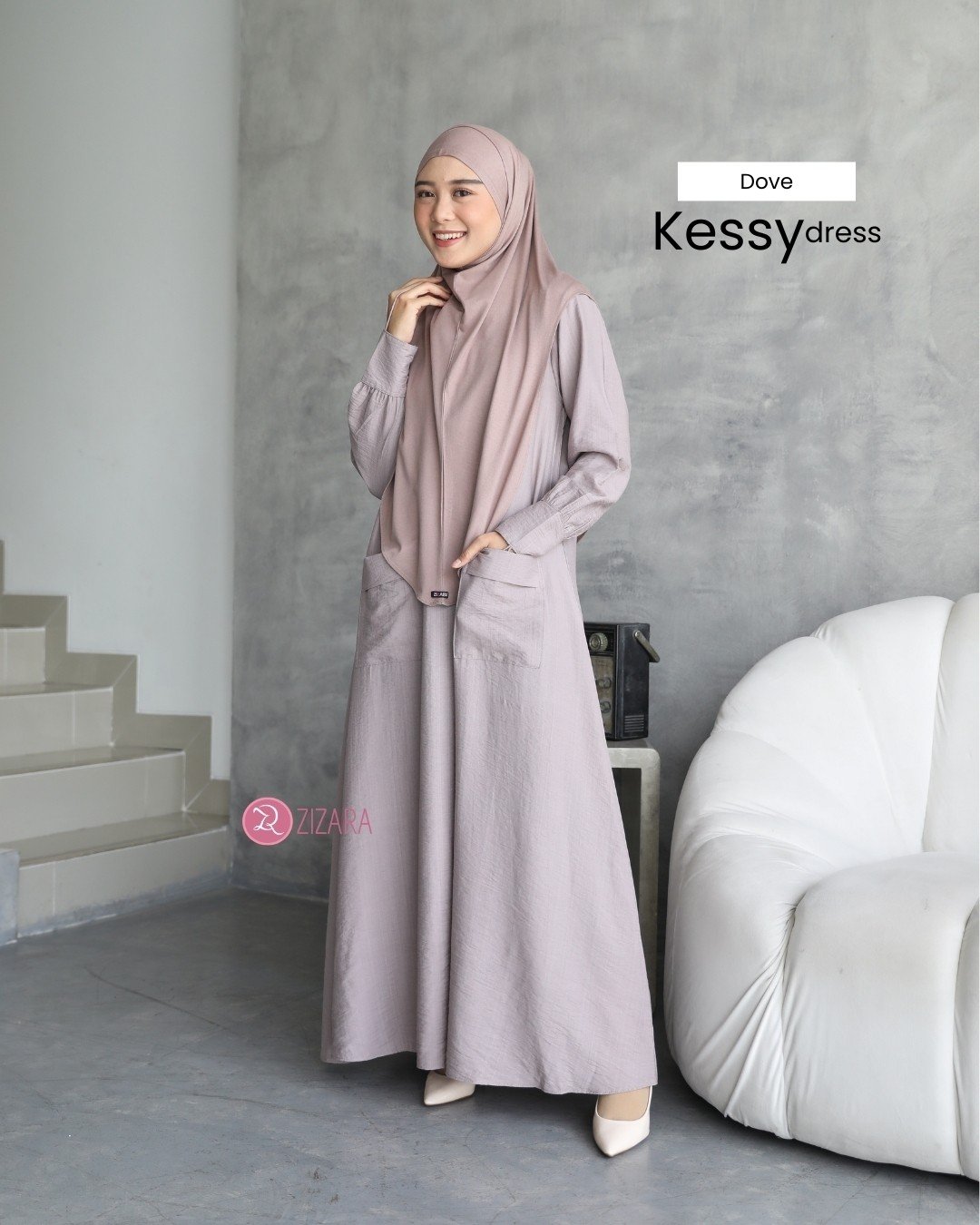 Zizara - Dress Kessy Dove thumb 2