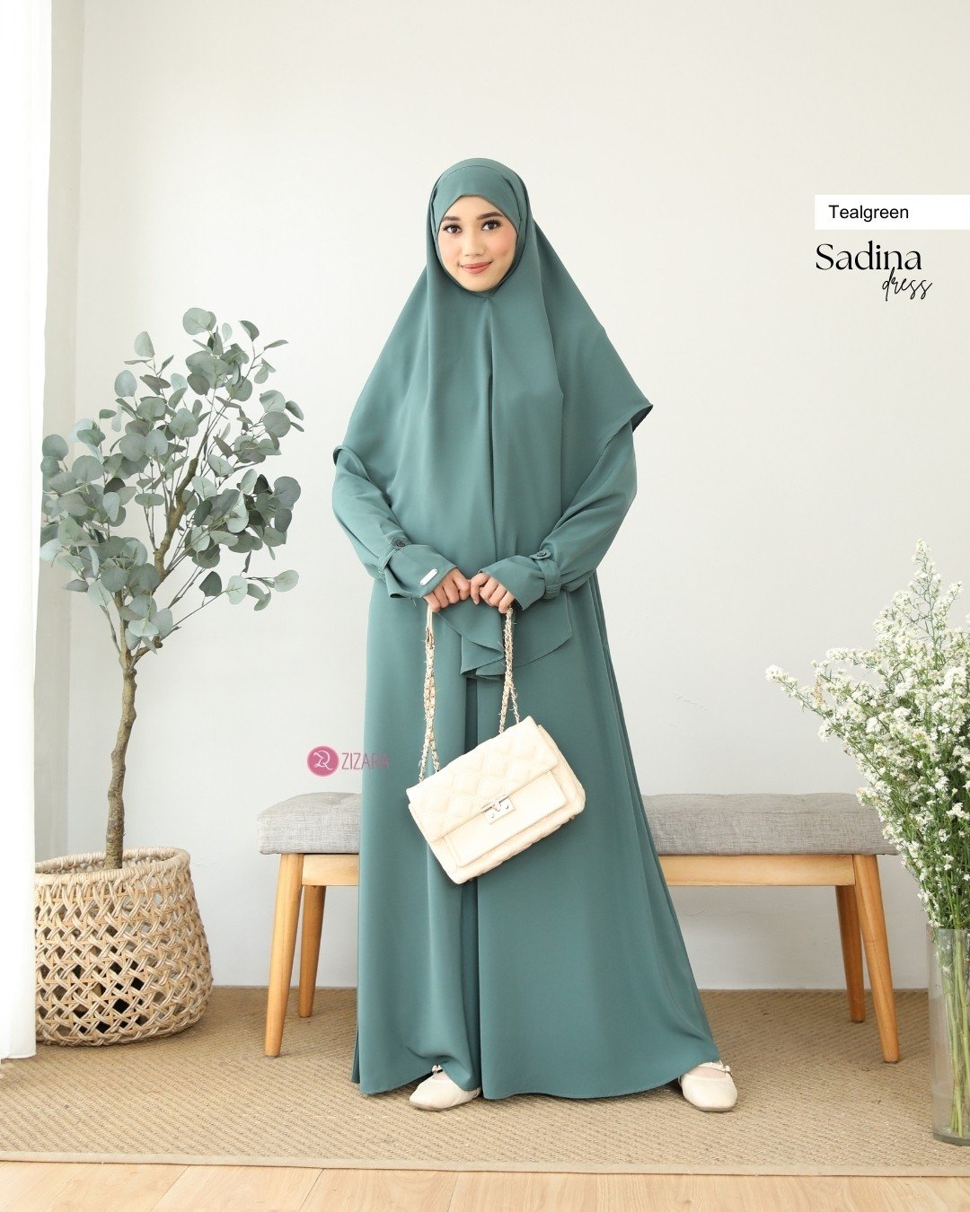 Zizara - Dress Sadina Teal Green thumb 2