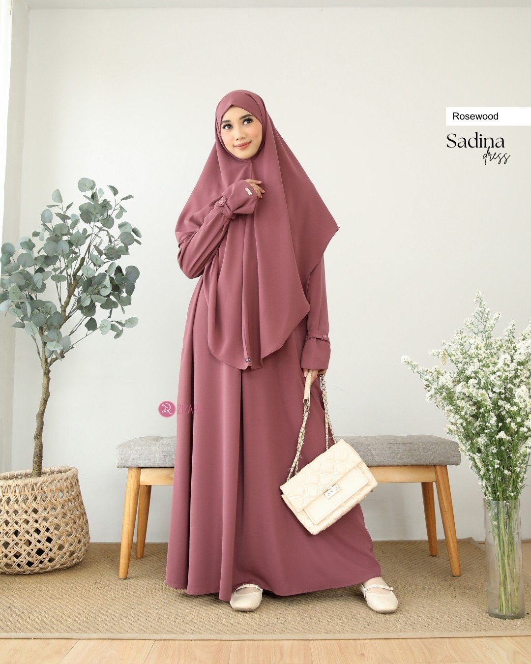 Zizara - Dress Sadina Rosewood thumb 2