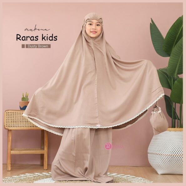 Zizara - Mukena Raras Kids Dusty Brown