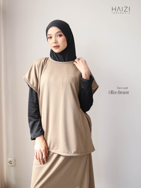 Zizara - Tara Vest Sporty Olive Brown