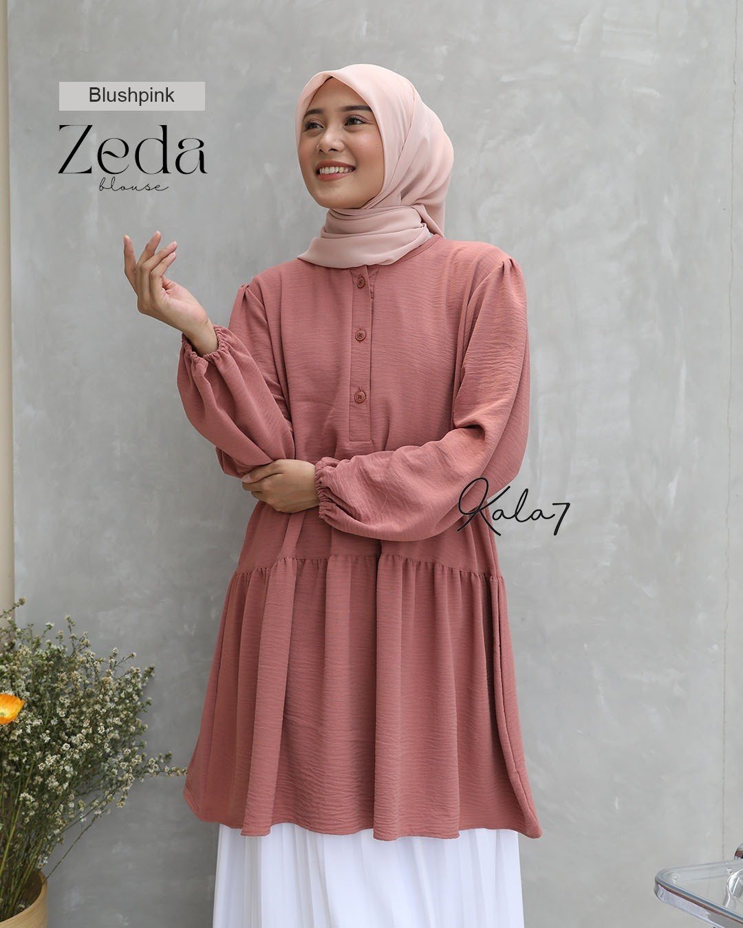Zizara - Blouse Zeda Blush Pink thumb 3
