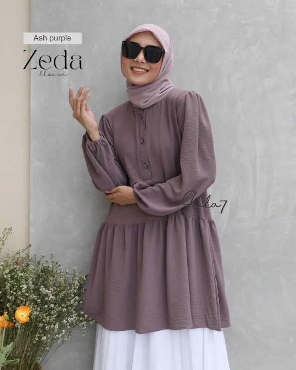 Zizara - Blouse Zeda Ash Purple