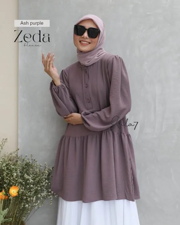 Zizara - Blouse Zeda Ash Purple