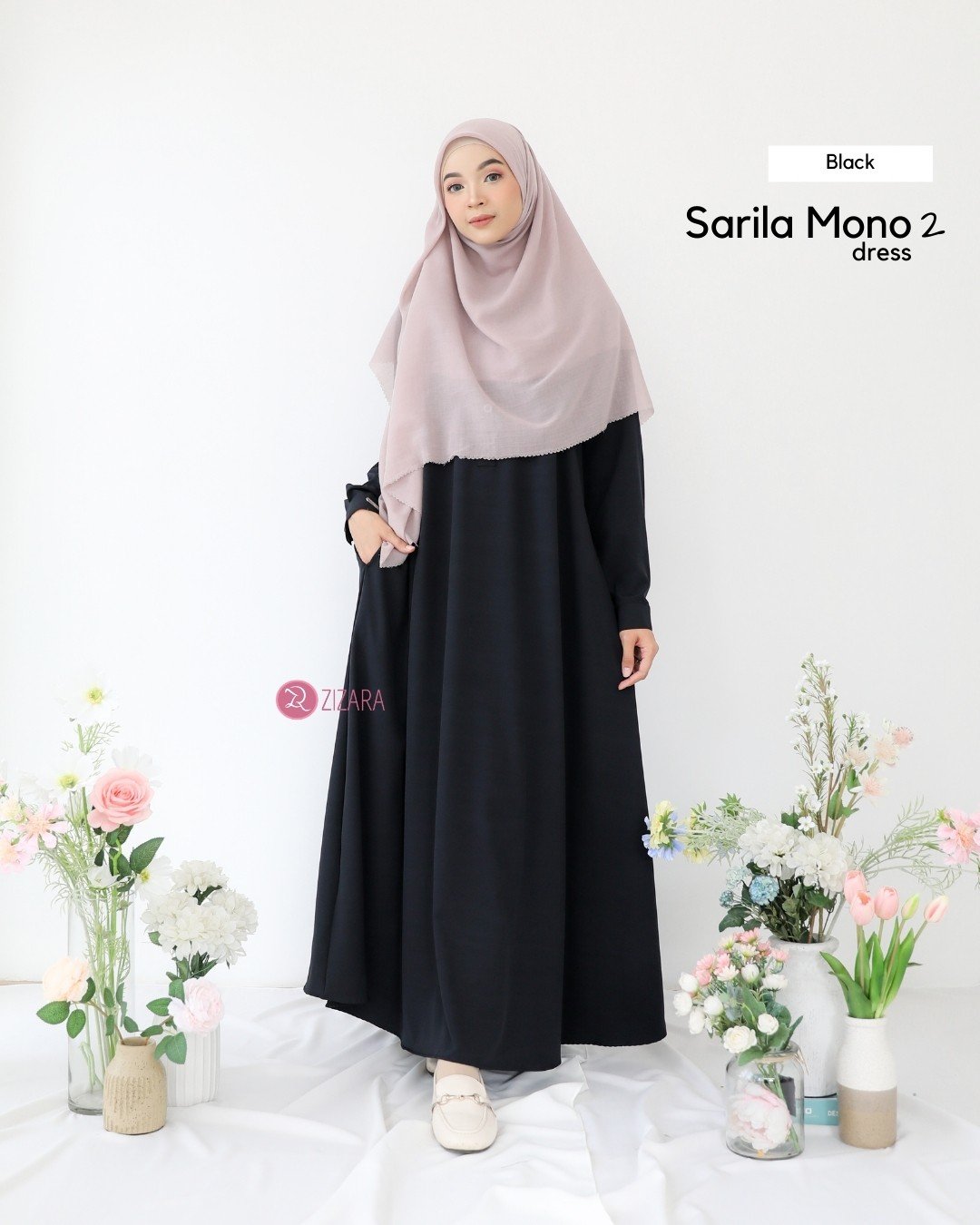 Zizara - Dress Sarila Mono2 Black thumb 2