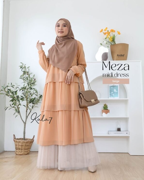 Zizara - Meza Midi Dress Beige