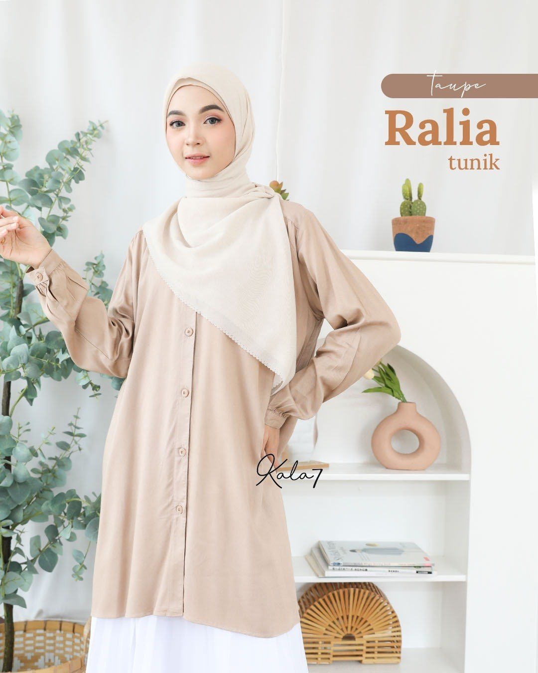 Zizara - Tunik Ralia Taupe thumb 2
