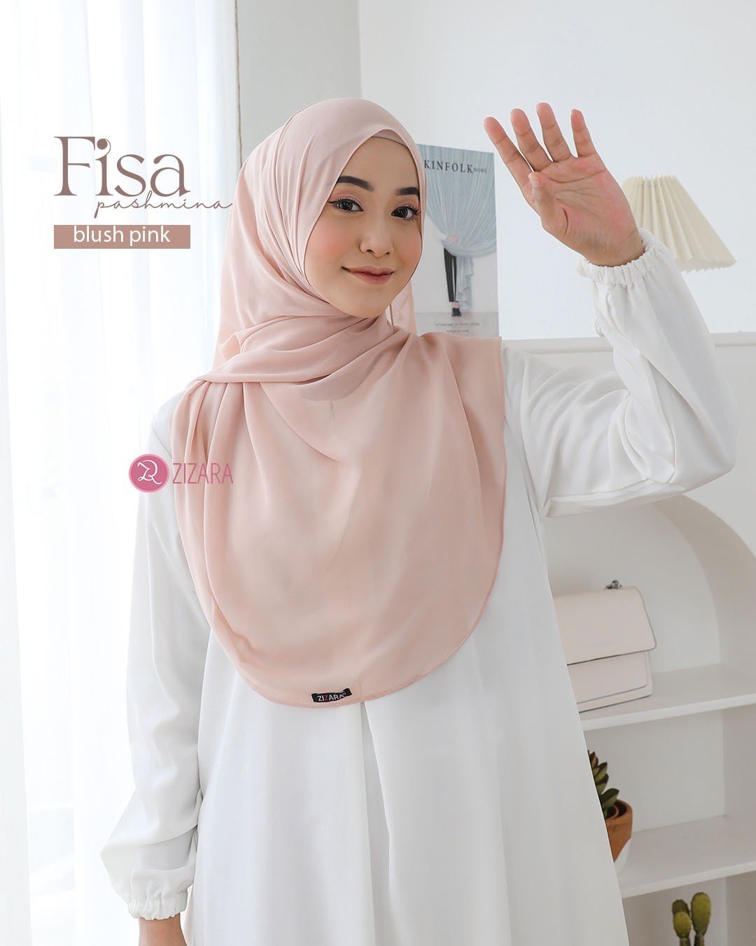 Zizara - Fisa Shawl Blush Pink thumb 2