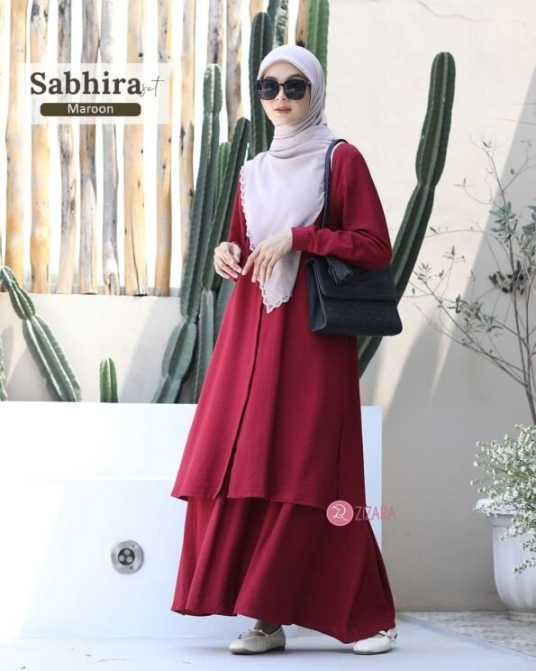 Zizara - Sabhira Set Maroon