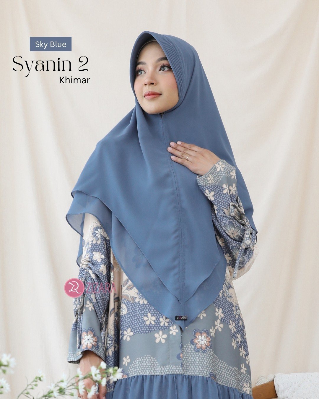 Zizara - Khimar Syanin2 Sky Blue thumb 2