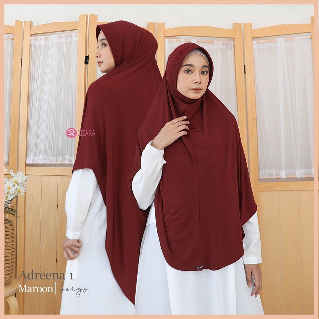 Zizara - Bergo Adreena Maroon thumb 2
