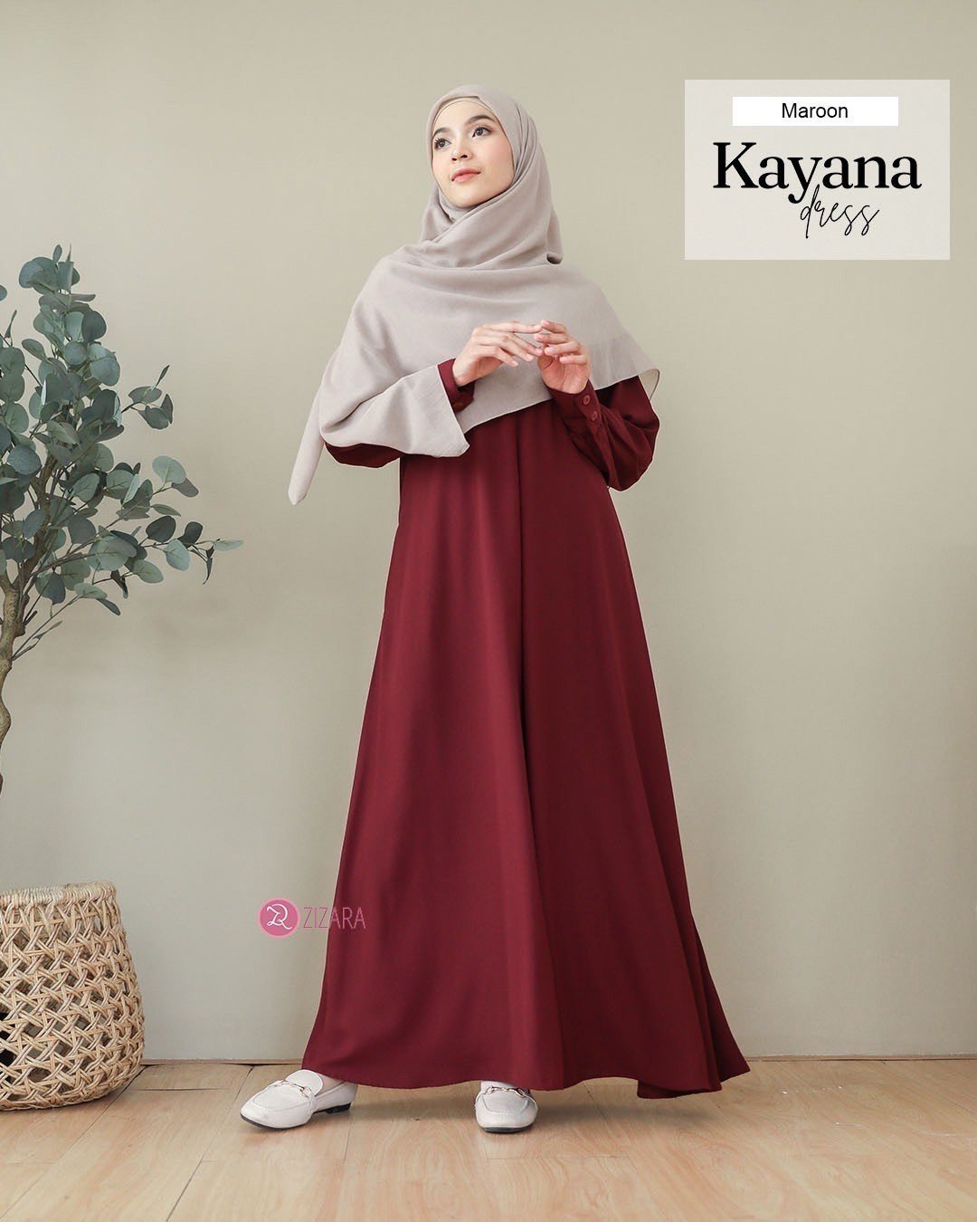 Zizara - Dress Kayana Maroon thumb 2