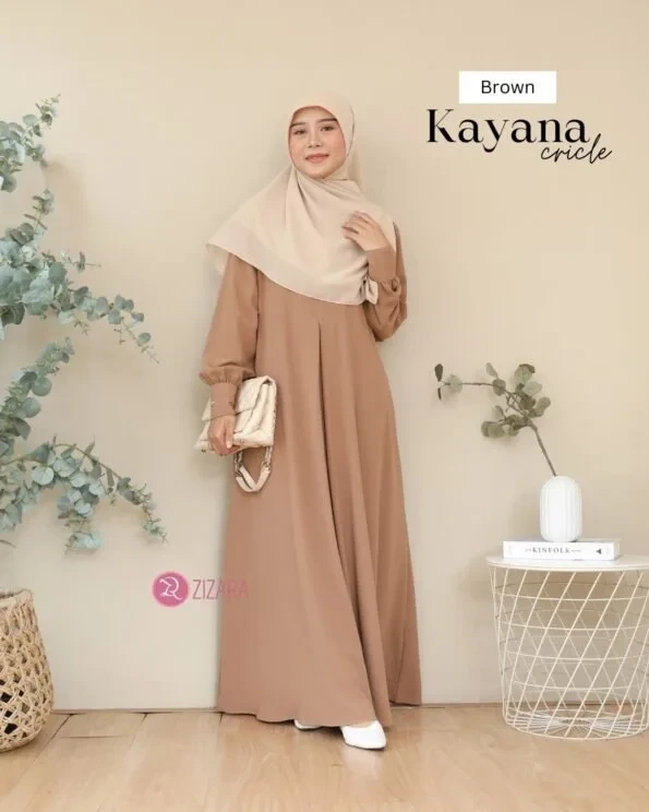 Zizara - Dress Kayana Crinkle Brown