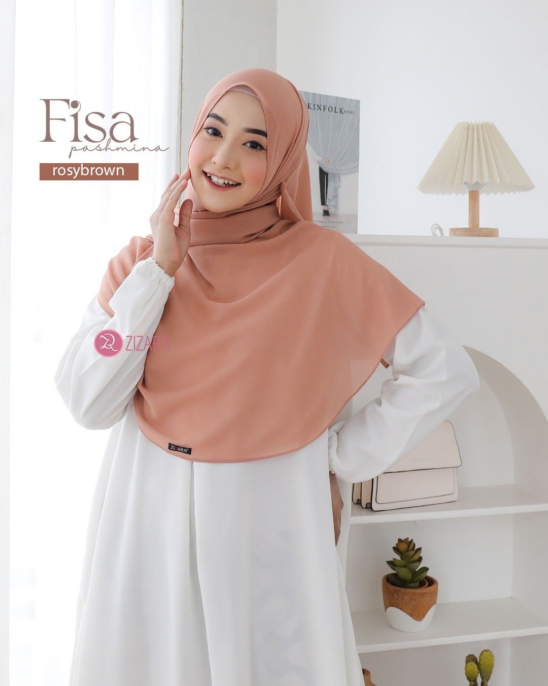Zizara - Fisa Shawl Rosy Brown thumb 2