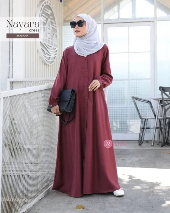 Zizara - Dress Nayara Maroon