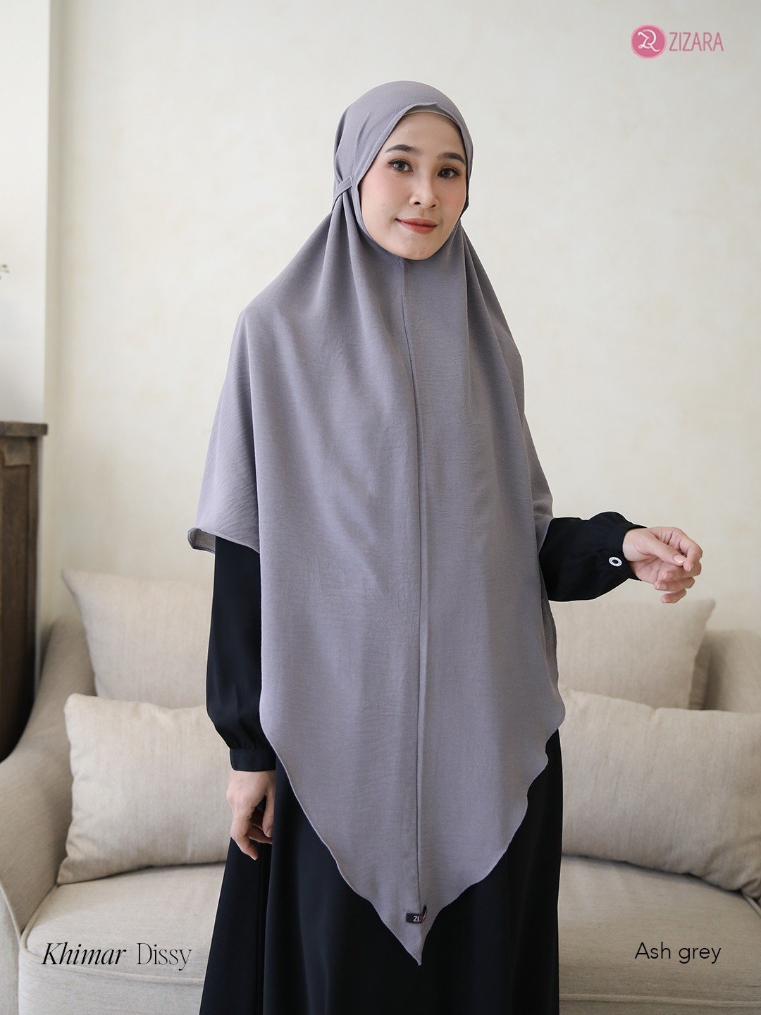 Zizara - Khimar Dissy Ash Grey thumb 2