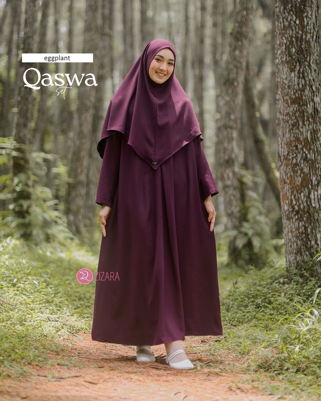 Zizara - Dress Qaswa Eggplant thumb 2