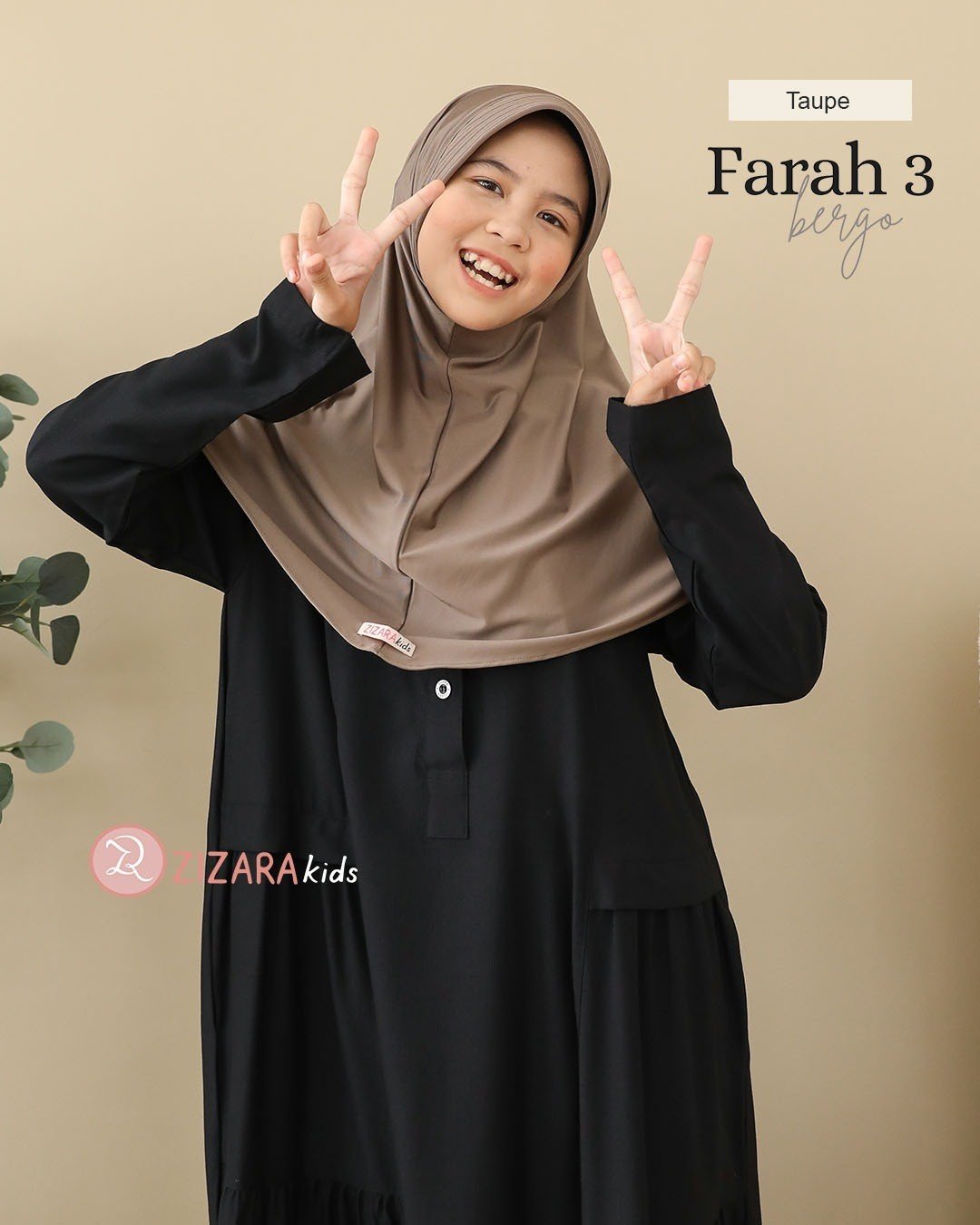 Zizara - Bergo Kids Farah3 Taupe thumb 2