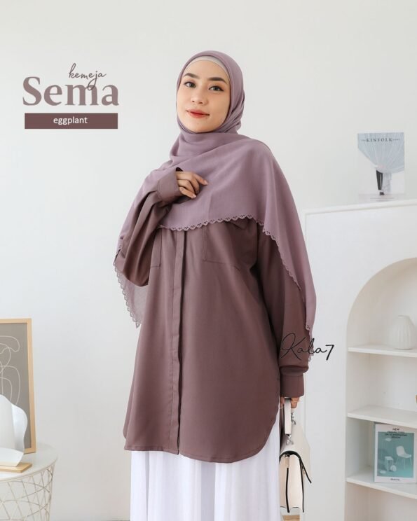 Zizara - Kemeja Sema Eggplant