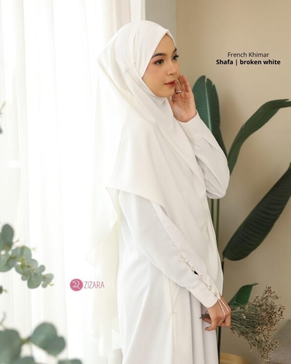 Zizara - French Khimar Shafa Broken White