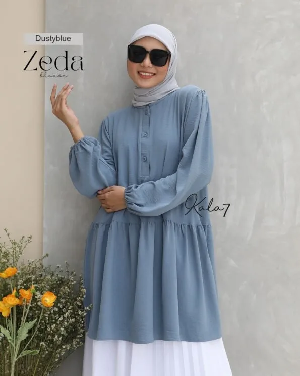 Zizara - Blouse Zeda Dusty Blue