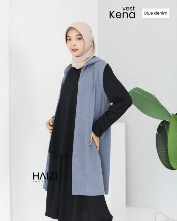 Zizara - Kena Vest Blue Denim