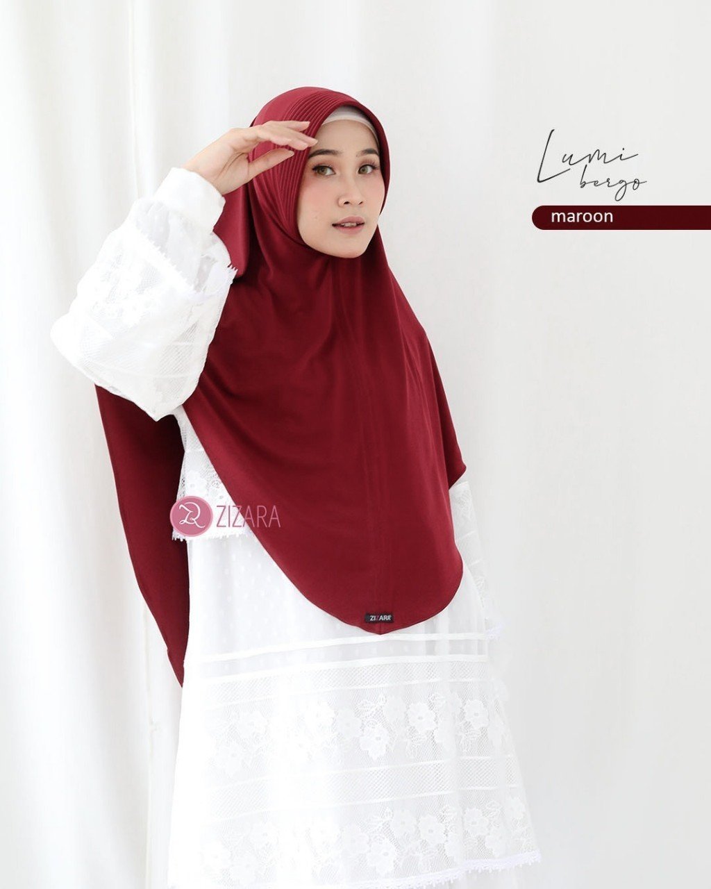 Zizara - Bergo Lumi Maroon thumb 2