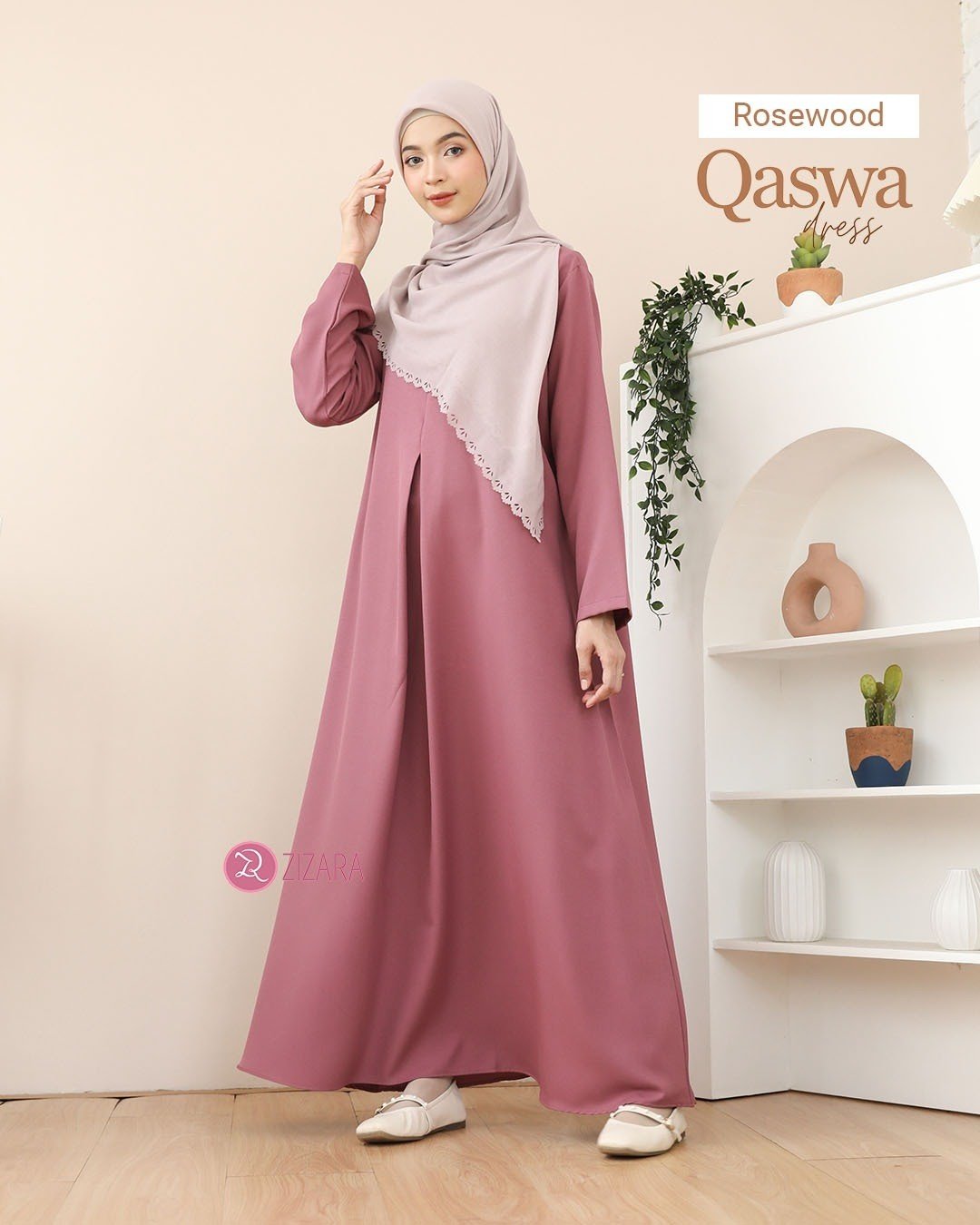 Zizara - Dress Qaswa B Rosewood thumb 2