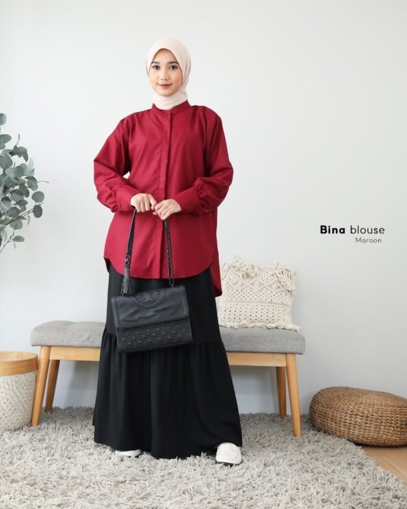 Zizara - Bina Blouse Maroon