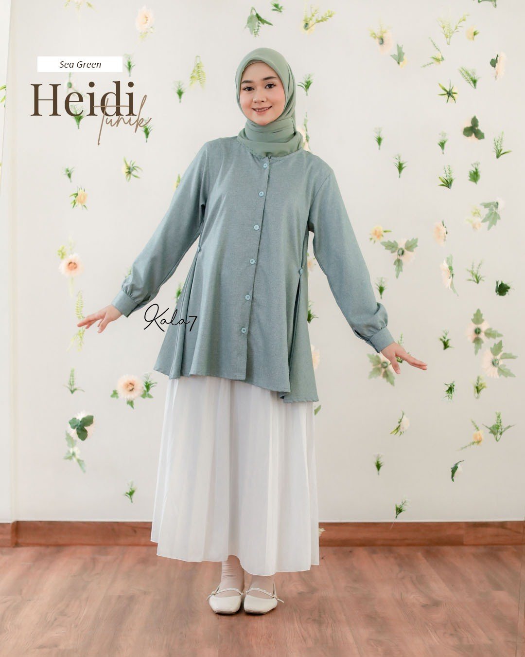 Zizara - Tunik Heidi Sea Green thumb 2