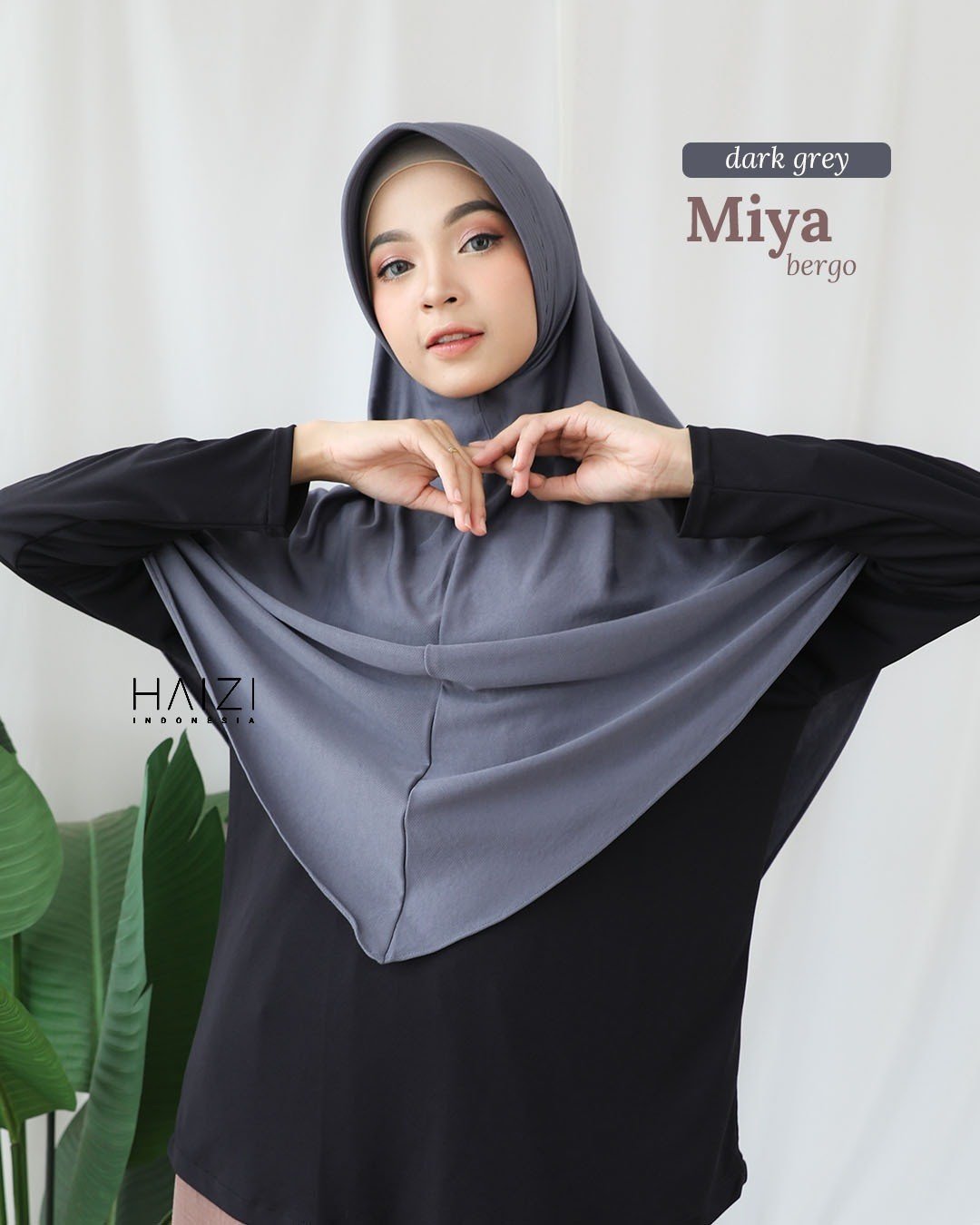 Zizara - Bergo Miya Dark Grey thumb 2
